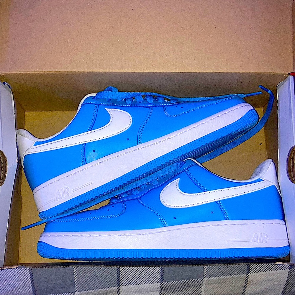 University blue Air force 1s